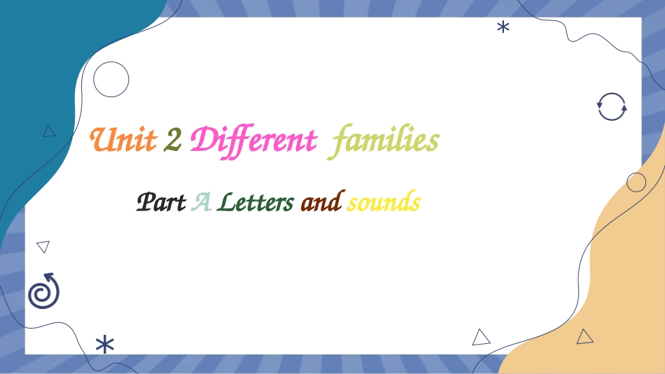 英语人教PEP版2024版3年级上册Unit2DifferentfamiliesPart2.pptx_第1页