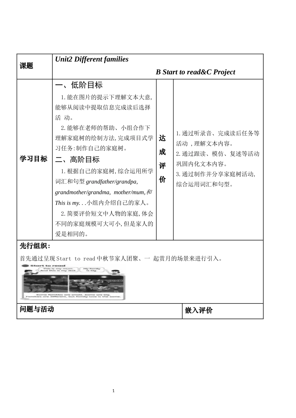 英语人教PEP版2024版3年级上册Unit2DifferentfamiliesPart3.docx_第1页