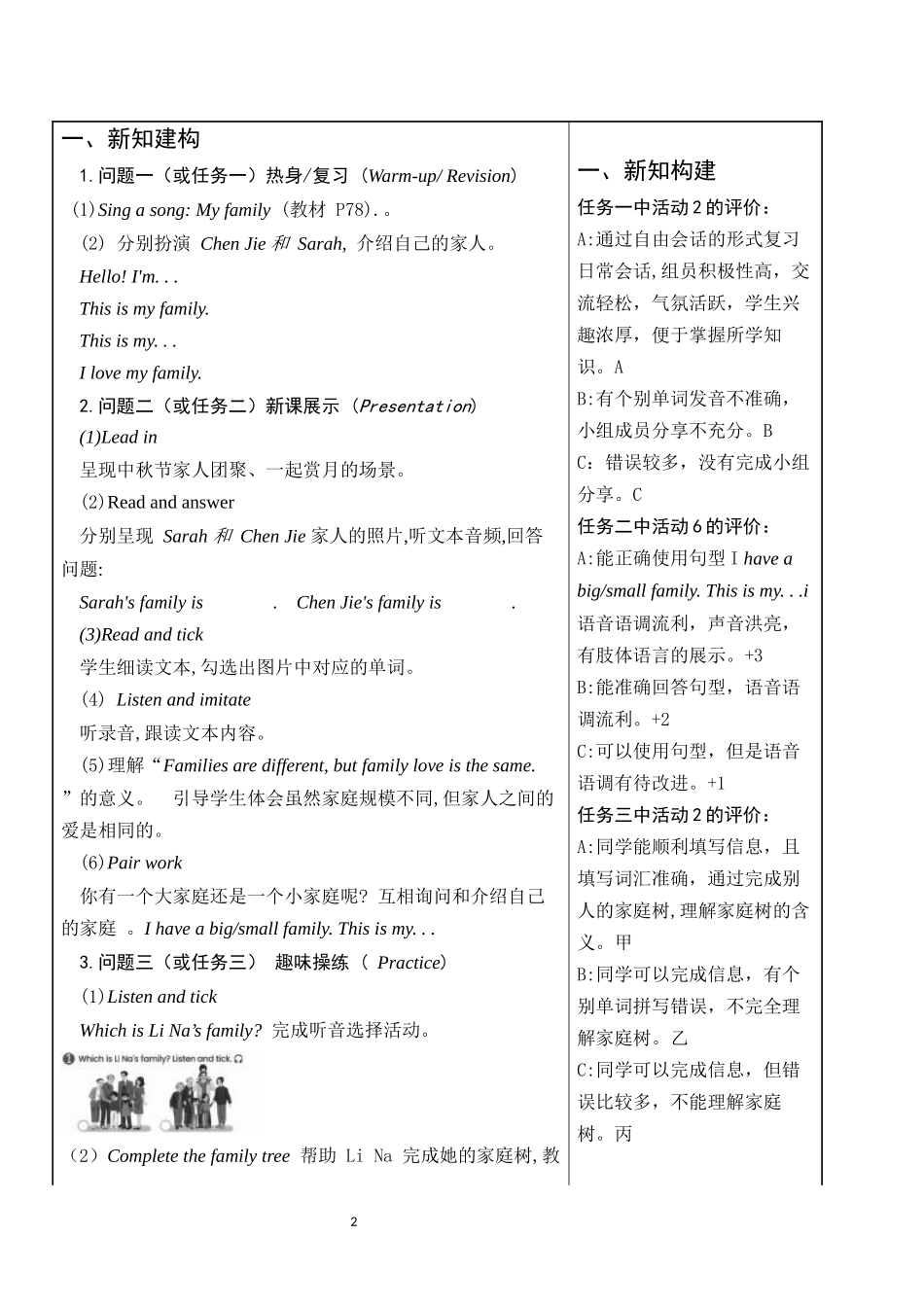 英语人教PEP版2024版3年级上册Unit2DifferentfamiliesPart3.docx_第2页