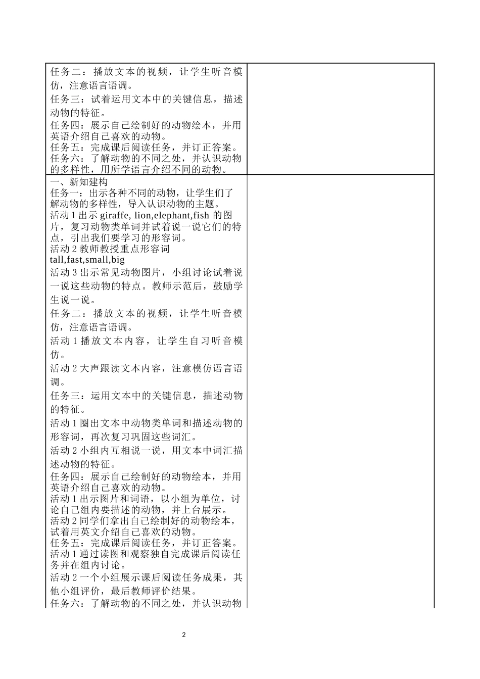 英语人教PEP版2024版三年级上册Unit3AmazinganimalsPartB教.docx_第2页