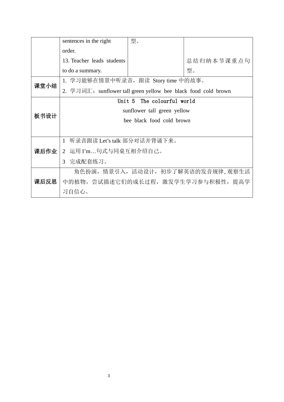 英语人教PEP版2024版三年级上册Unit5ThecolourfulworldPart.docx_第3页