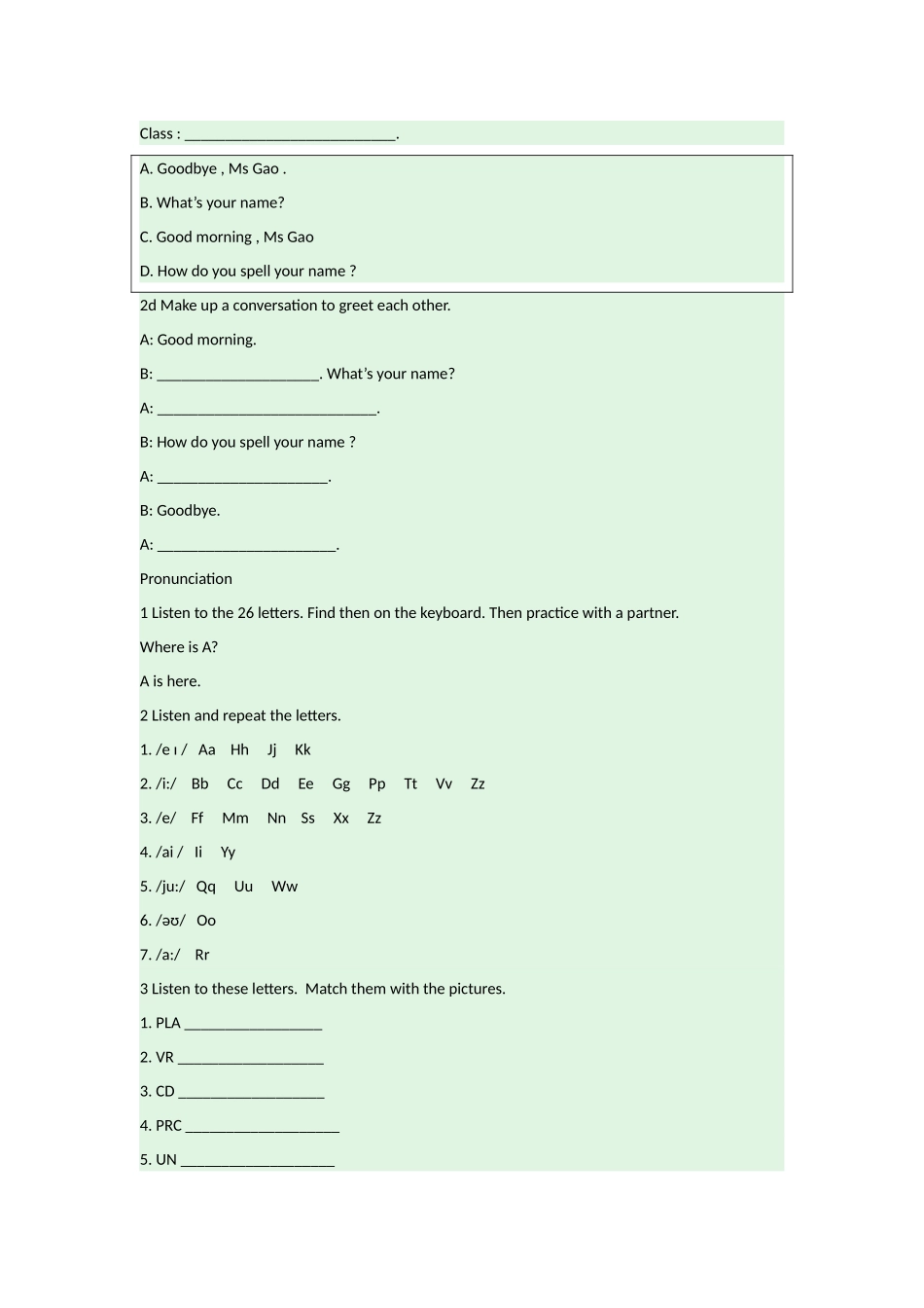 英语人教版2024版七年级初一上册StarterUnit1SectionA教案03.docx_第2页