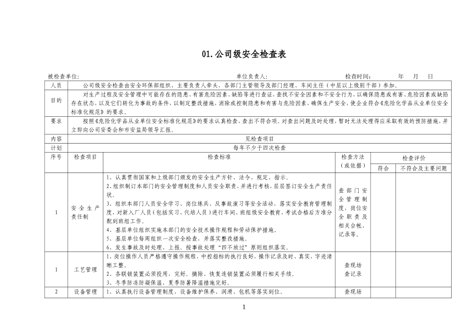 09 19类综合及专业检查表（最全的安全检查表）.doc_第3页