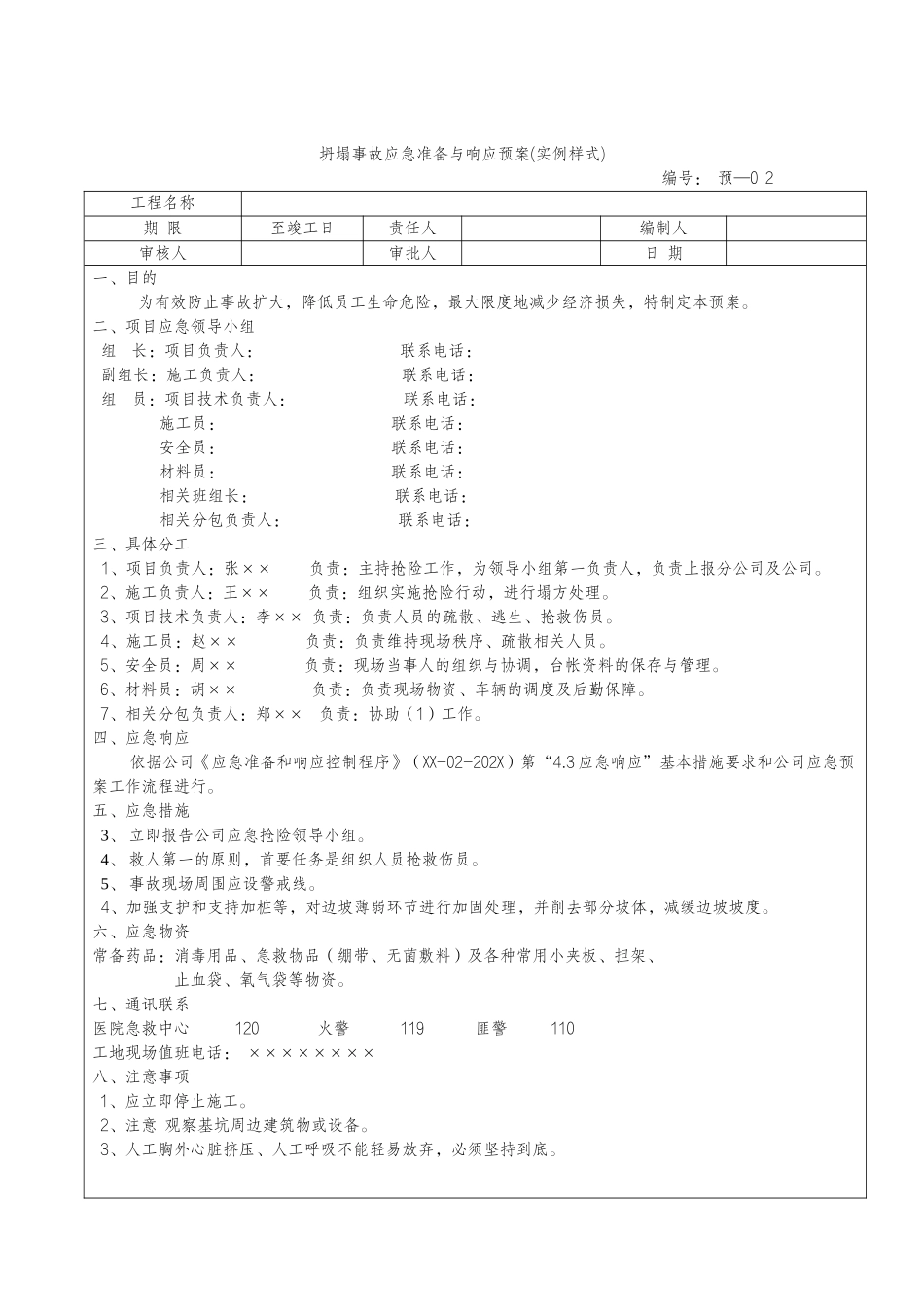 12套施工现场应急准备与响应预案.docx_第3页