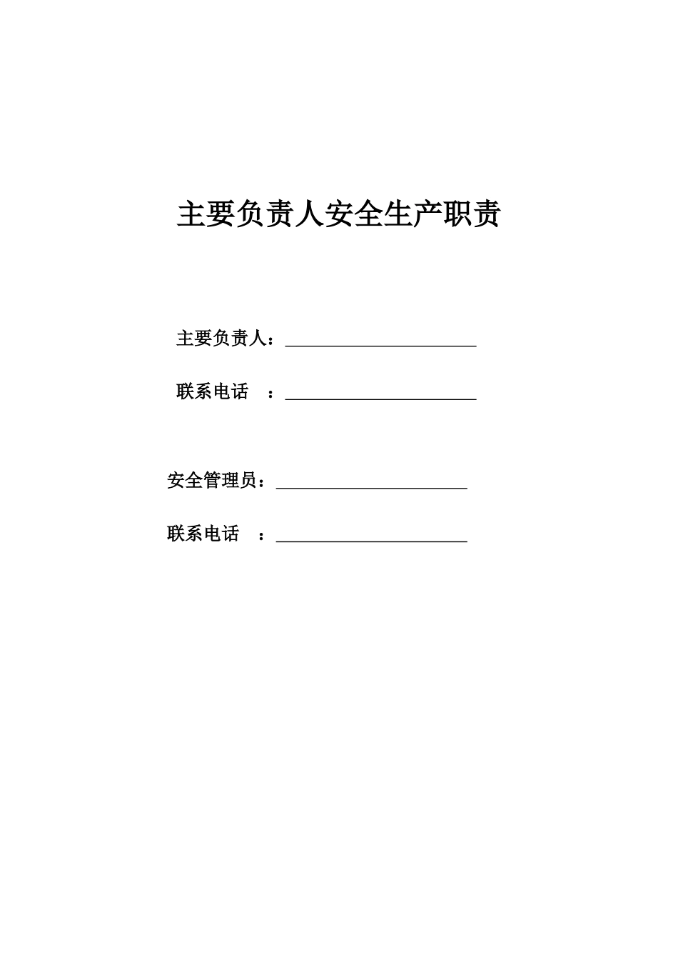 主要负责人安全生产职责.doc_第1页