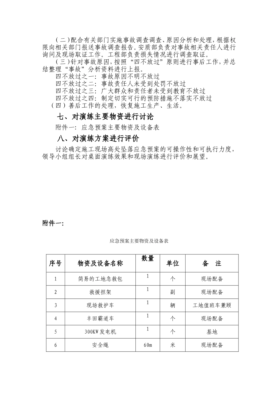 施工现场高处坠落桌面演练方案.doc_第3页