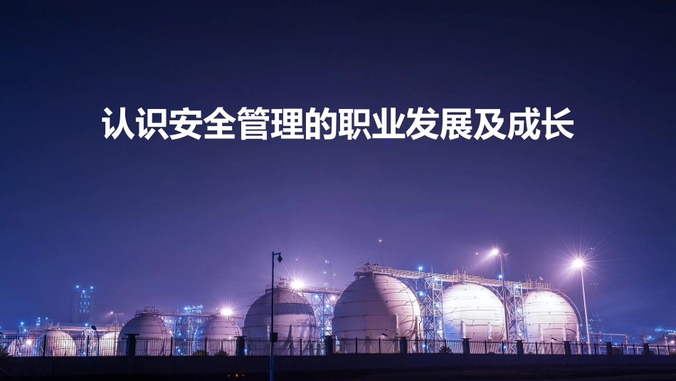 认识安全管理的职业发展及成长.pptx_第1页