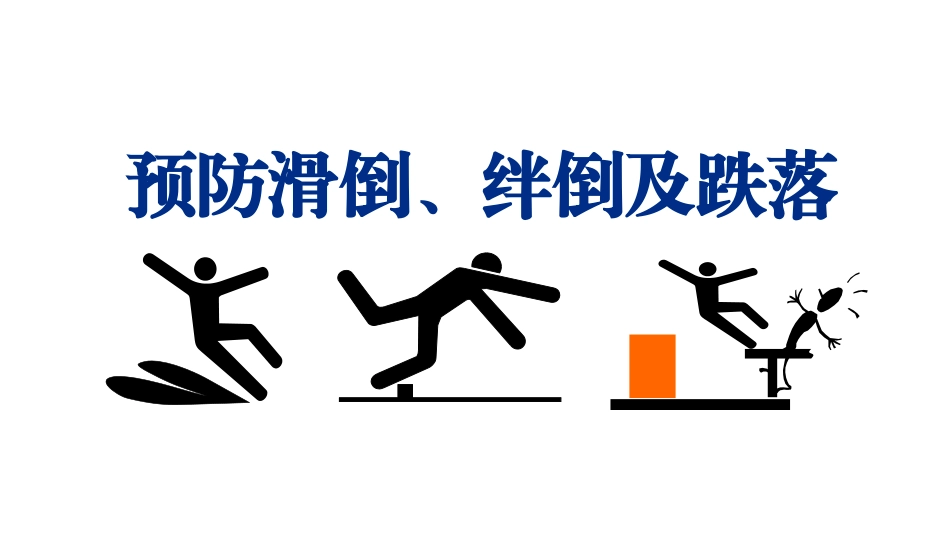 预防滑倒、绊倒及跌落专题培训课件.pptx_第1页