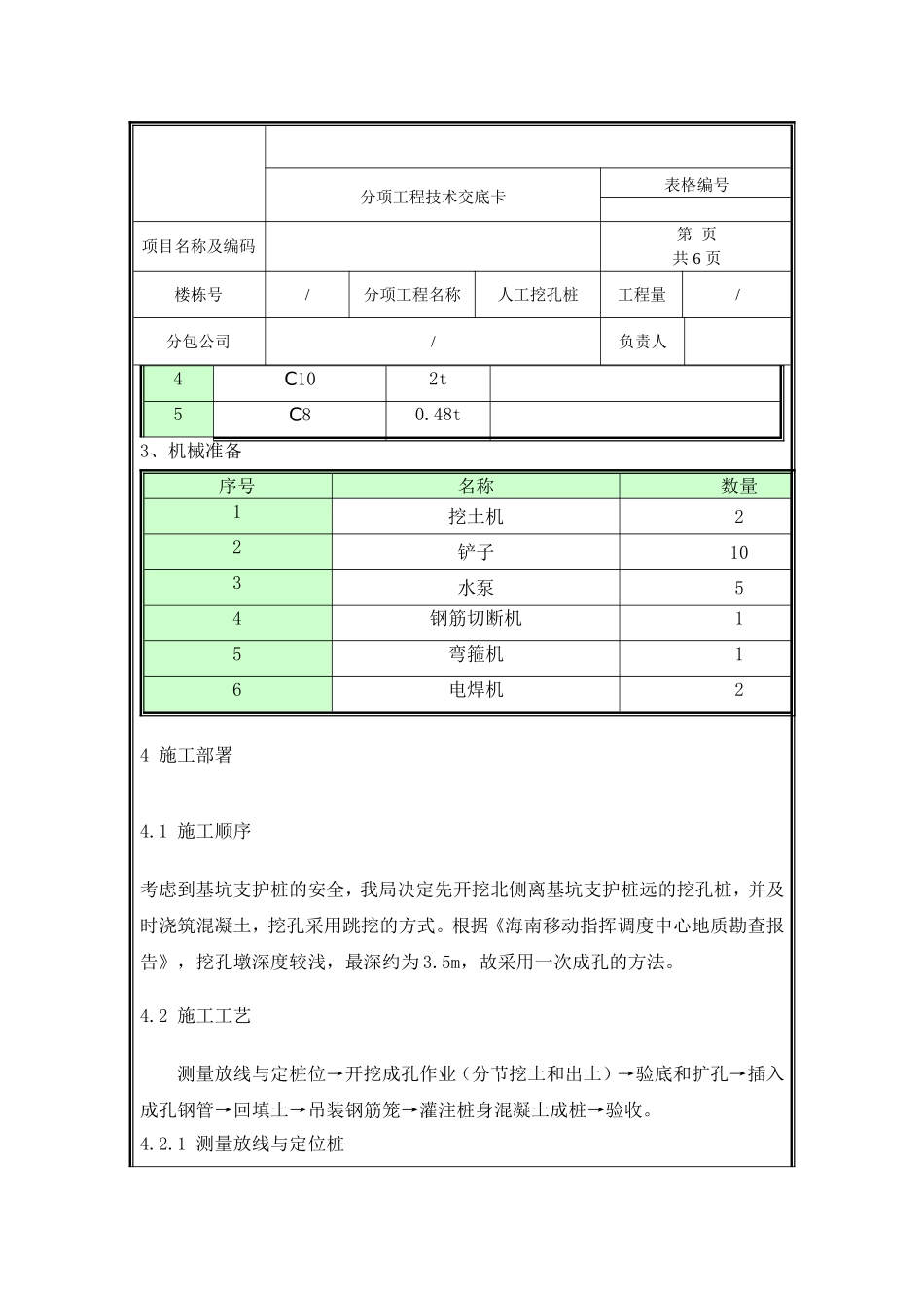 人工挖孔桩技术交底.doc_第2页