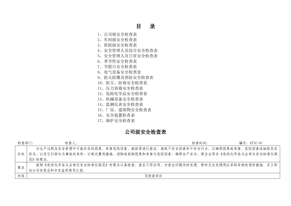 全套三级安全检查表汇总.doc_第2页