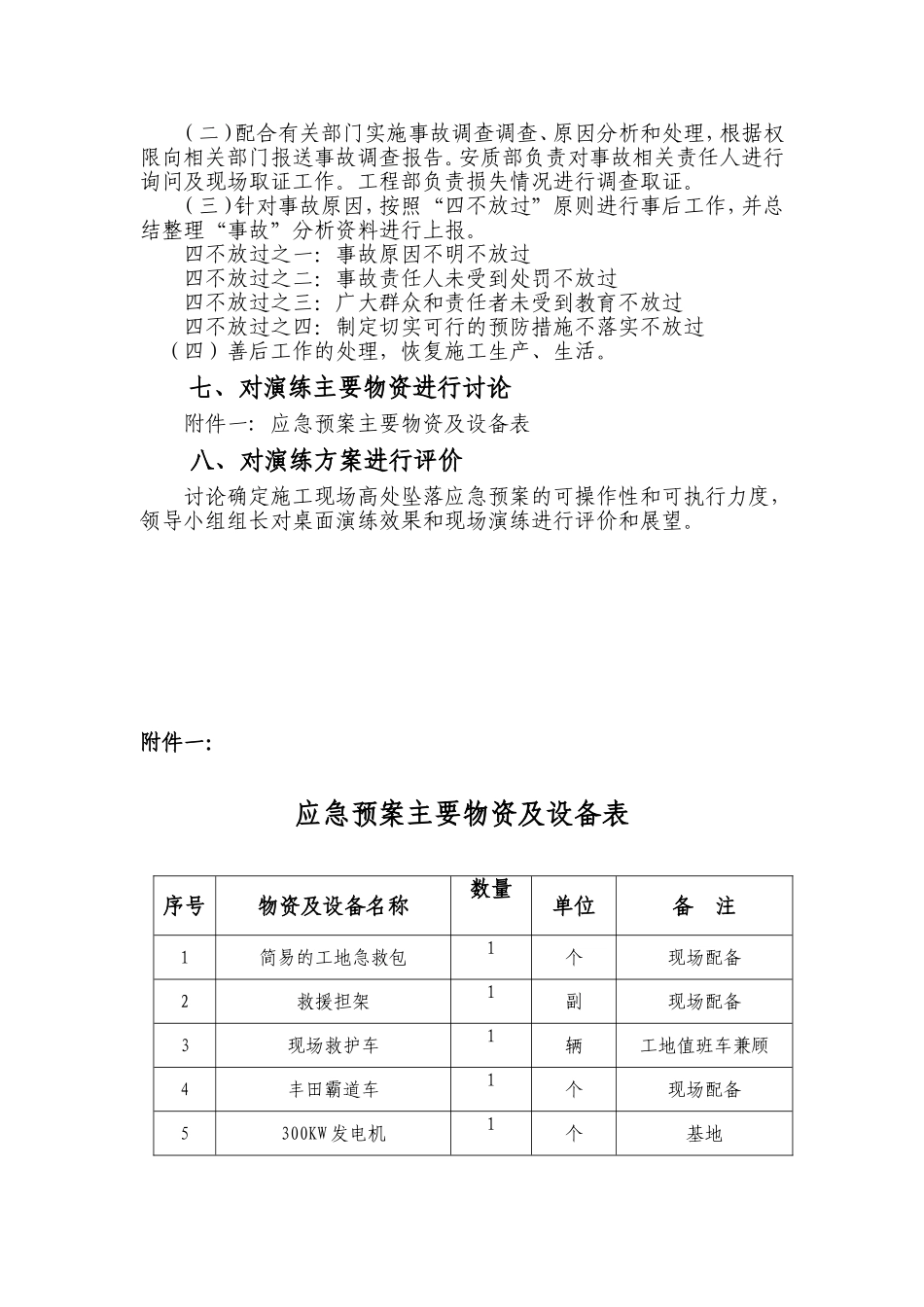 施工现场高处坠落桌面演练方案.doc_第3页