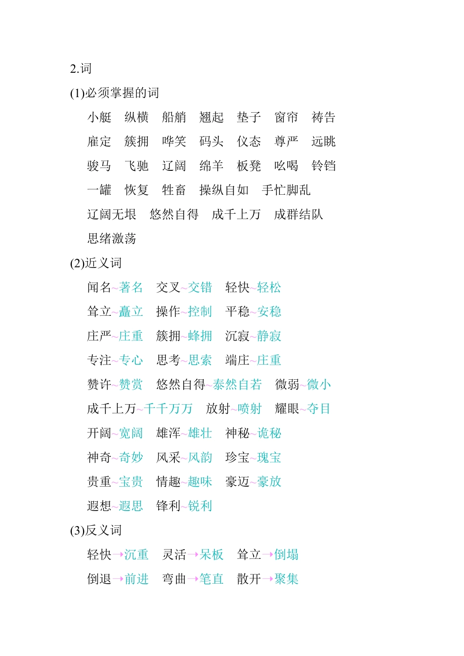 有答案-人教部编版五年级语文下册第七单元知识小结_人教部编版.pdf_第2页