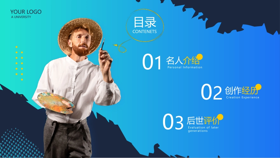 梵高名人故事介绍模板.pptx_第2页