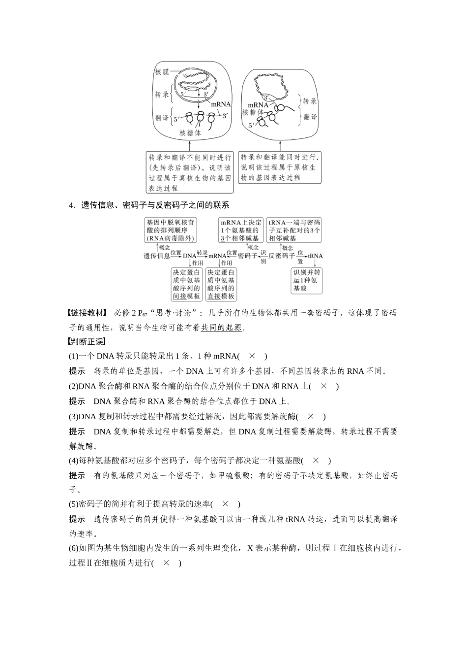 2026创新设计高考总复习生物（人教版）-第六单元　第31课时　基因的表达.docx_第3页