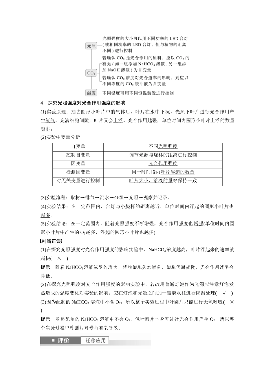 2026创新设计高考总复习生物（人教版）-第三单元　第17课时　光合作用的影响因素及其应用.docx_第2页