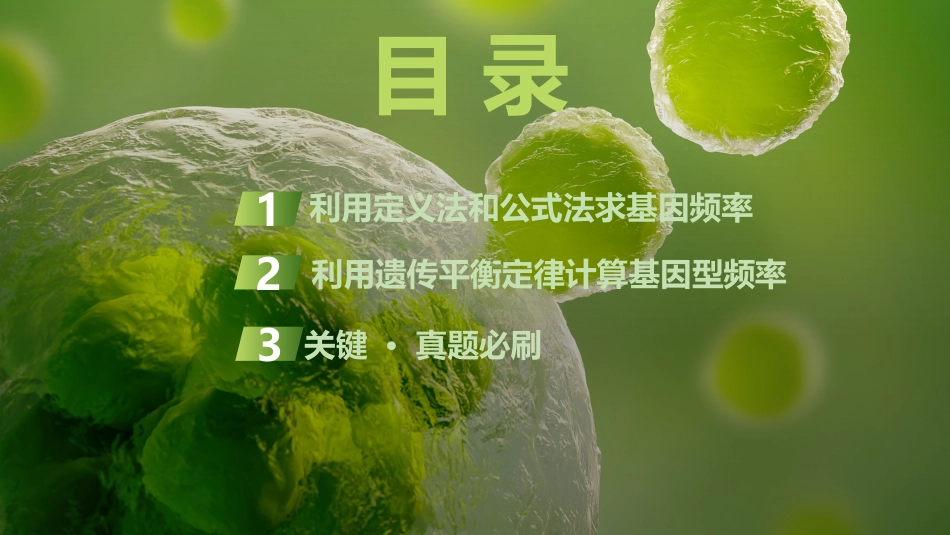 2026创新设计高考总复习生物（人教版）复习讲义-微专题14　基因频率与基因型频率的计算.pptx_第3页