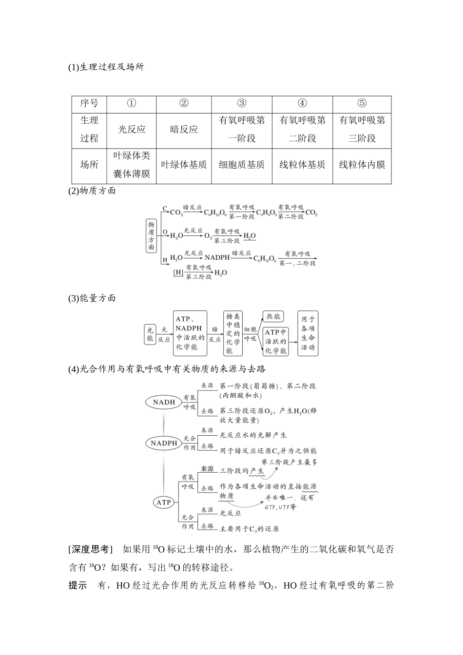 2026创新设计高考总复习生物（人教版）教师用-第13课时  光合作用和细胞呼吸的综合分析.docx_第3页