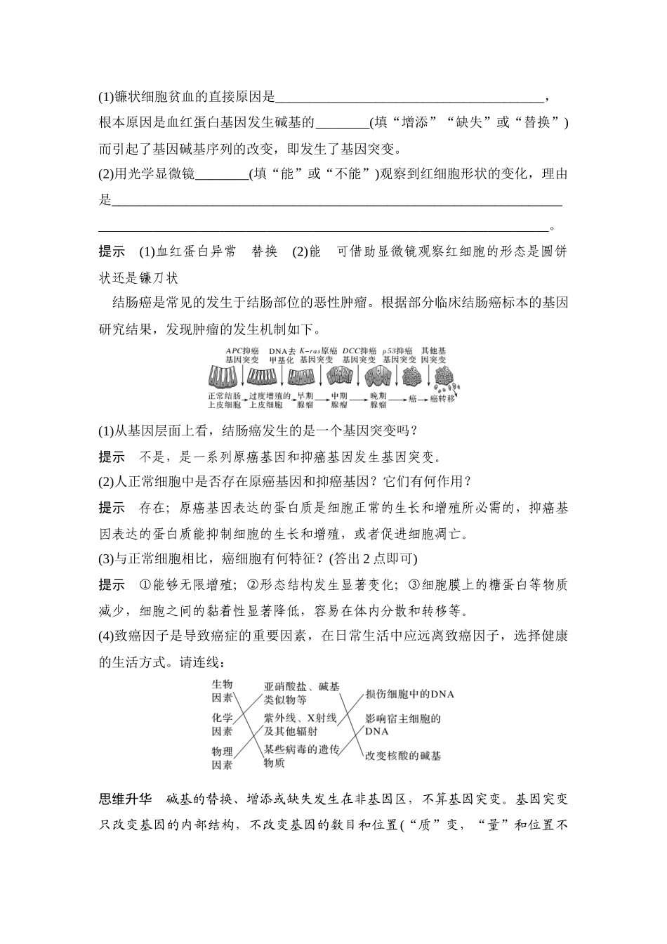 2026创新设计高考总复习生物（人教版）教师用-第26课时　　基因突变与基因重组.docx_第2页