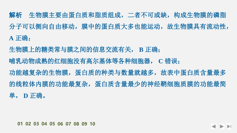2026创新设计高考总复习生物（人教版）强化练习-限时练4　细胞膜与细胞核的结构和功能.pptx_第3页
