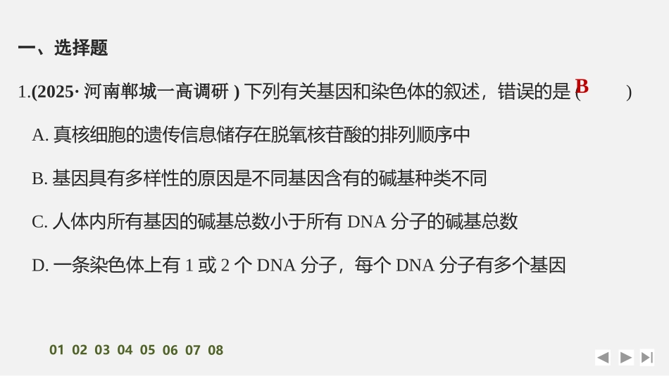 2026创新设计高考总复习生物（人教版）强化练习-限时练23　DNA的结构、复制及基因的本质.pptx_第2页