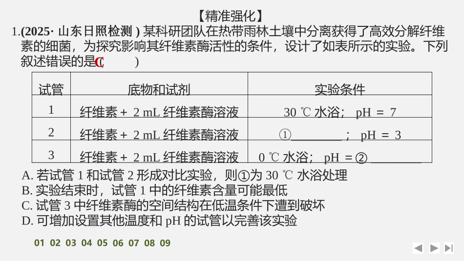 2026创新设计高考总复习生物（人教版）强化练习-限时练47　微生物的培养技术与应用.pptx_第2页
