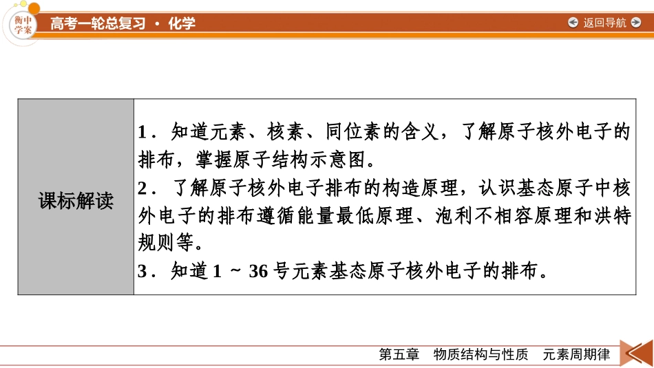 2026年衡中学案高考一轮总复习化学-第5章　第22讲　原子结构　原子核外电子排布.pptx_第3页