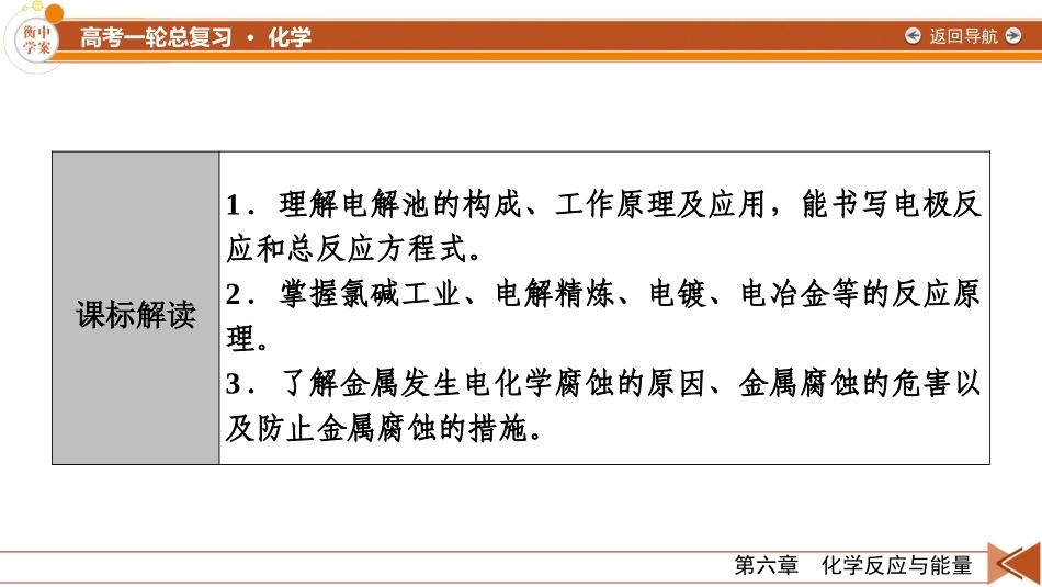 2026年衡中学案高考一轮总复习化学-第6章　第30讲　电解池　金属的腐蚀与防护.pptx_第3页