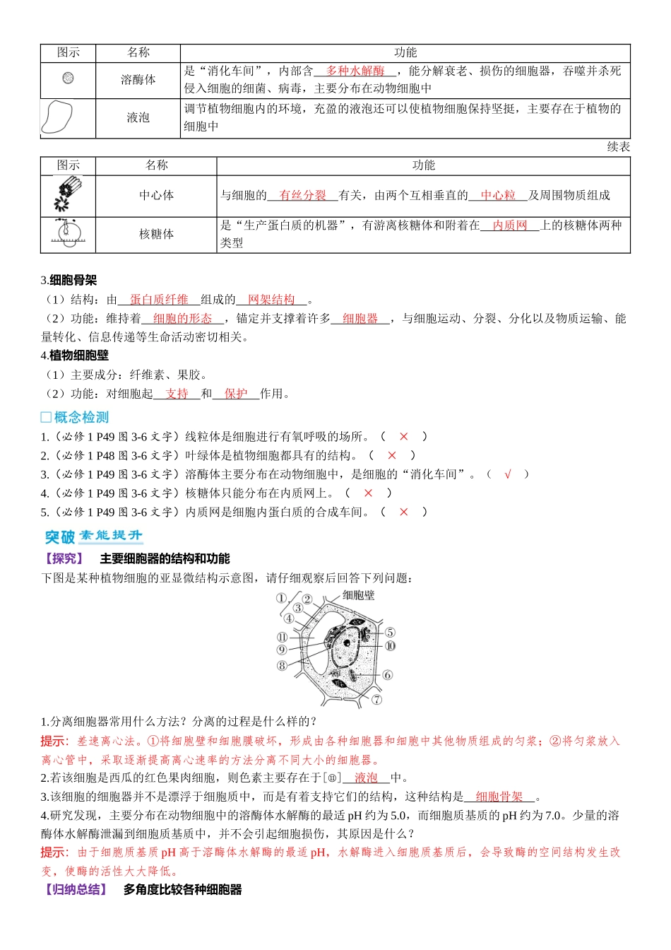 2026年三维设计一轮高中总复习生物-第6讲　细胞器之间的分工与合作.docx_第2页