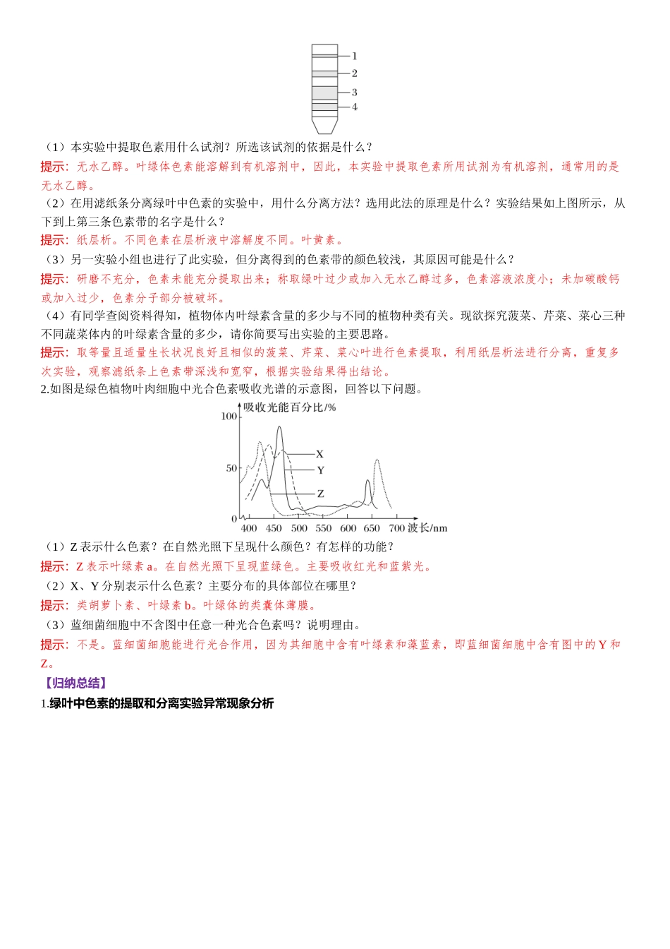 2026年三维设计一轮高中总复习生物-第14讲　捕获光能的色素和结构.docx_第3页