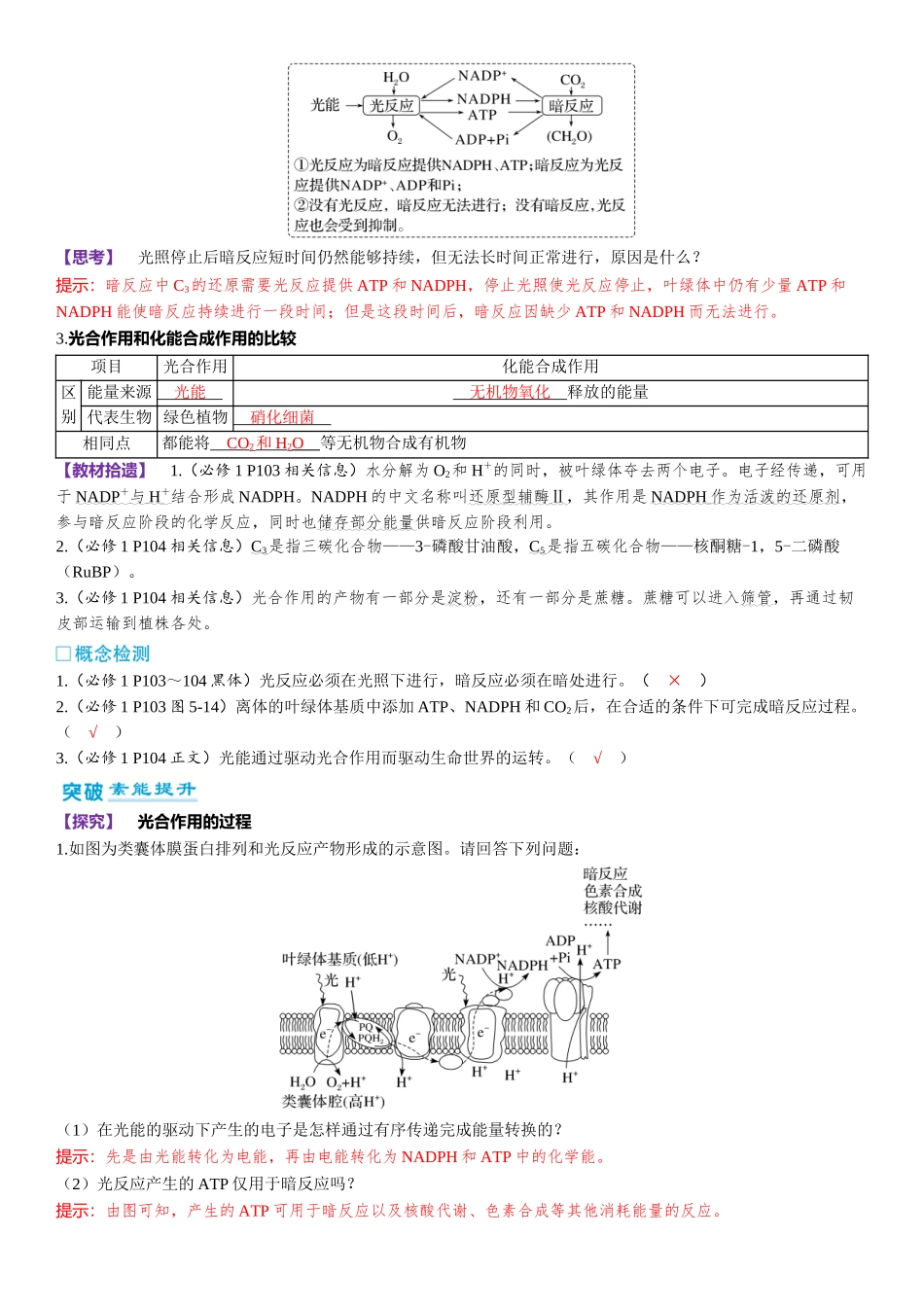 2026年三维设计一轮高中总复习生物-第15讲　光合作用的原理及影响因素.docx_第2页