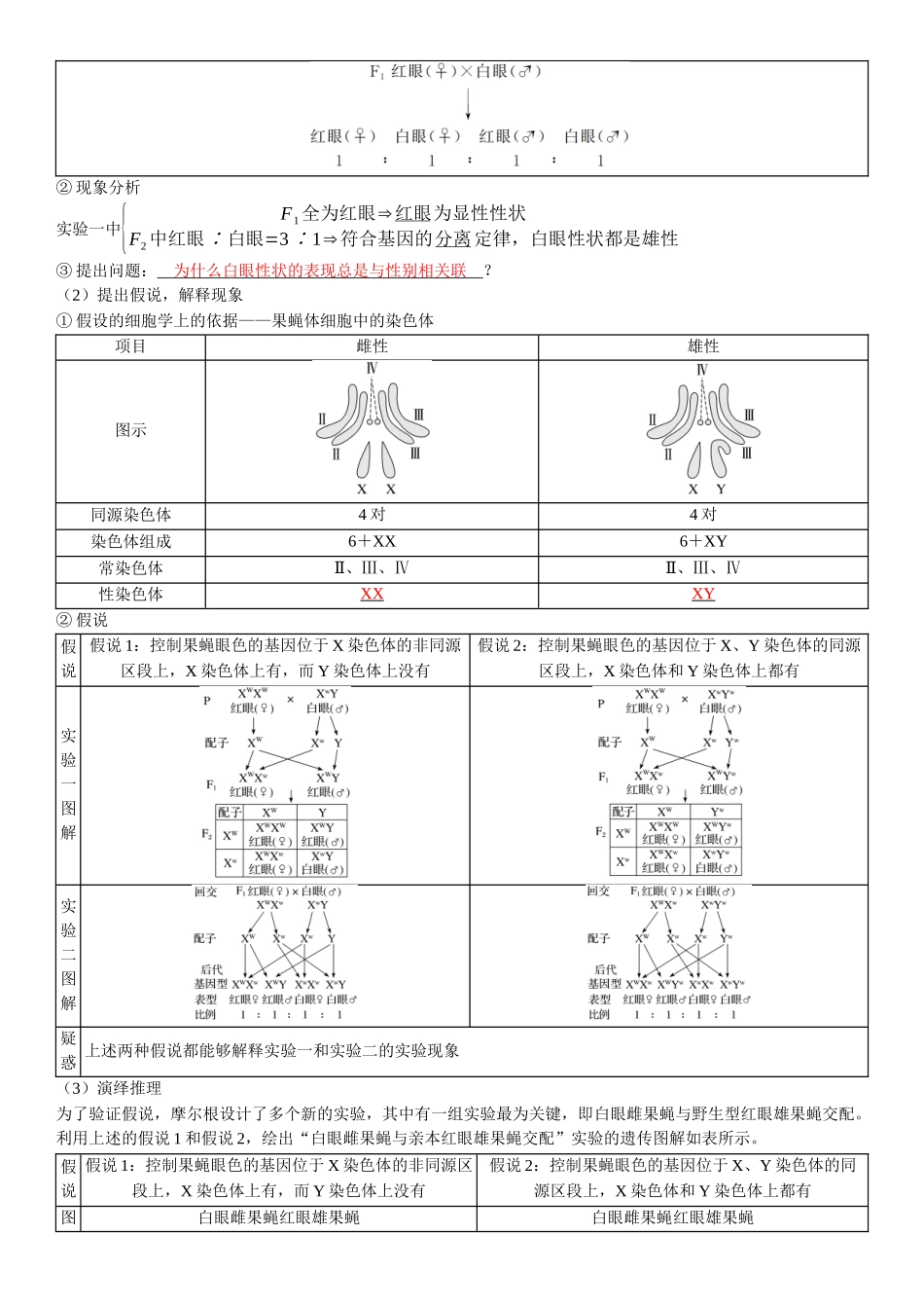 2026年三维设计一轮高中总复习生物-第25讲　基因在染色体上、伴性遗传的类型和特点.docx_第2页