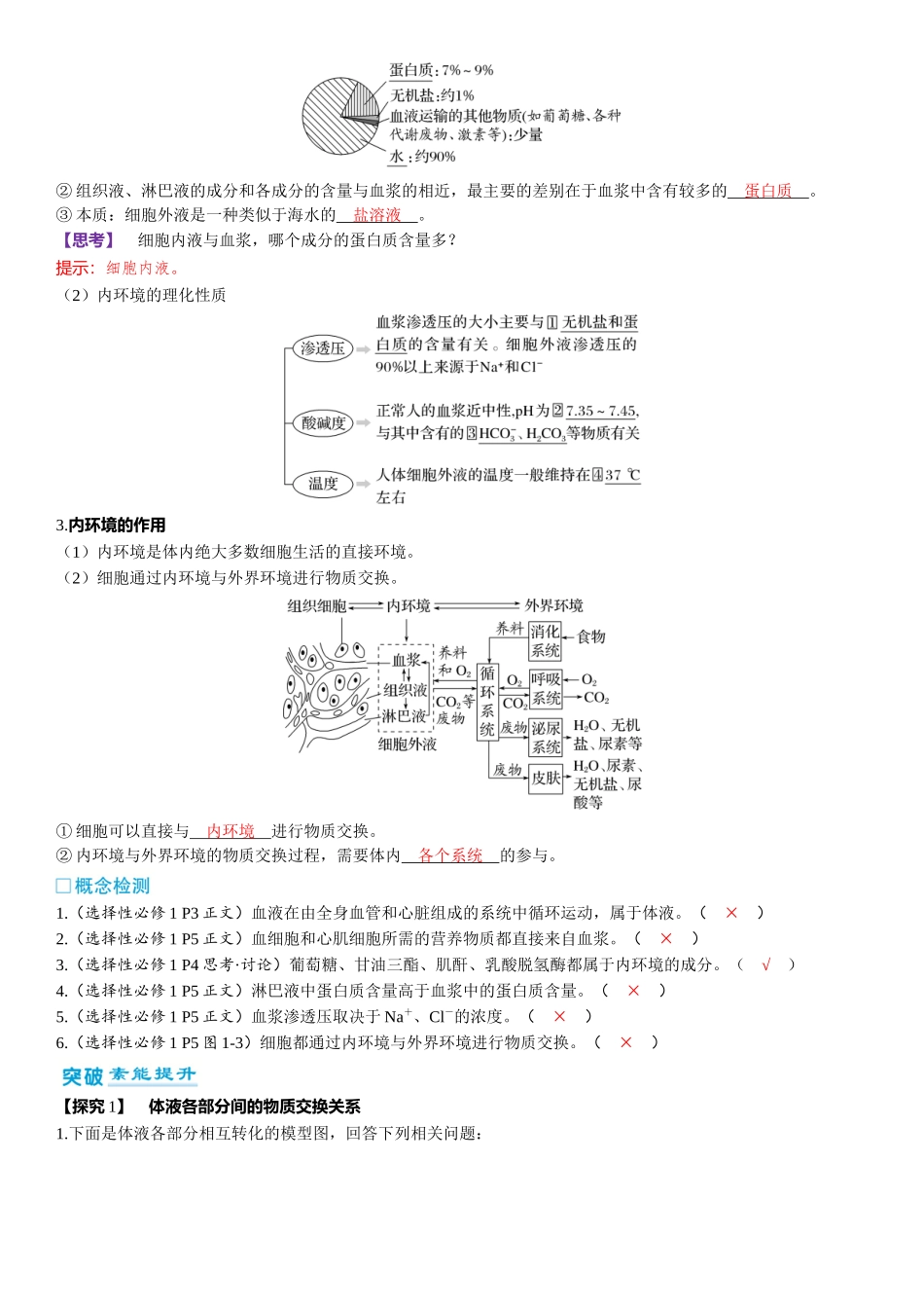 2026年三维设计一轮高中总复习生物-第35讲　人体的内环境与稳态.docx_第2页
