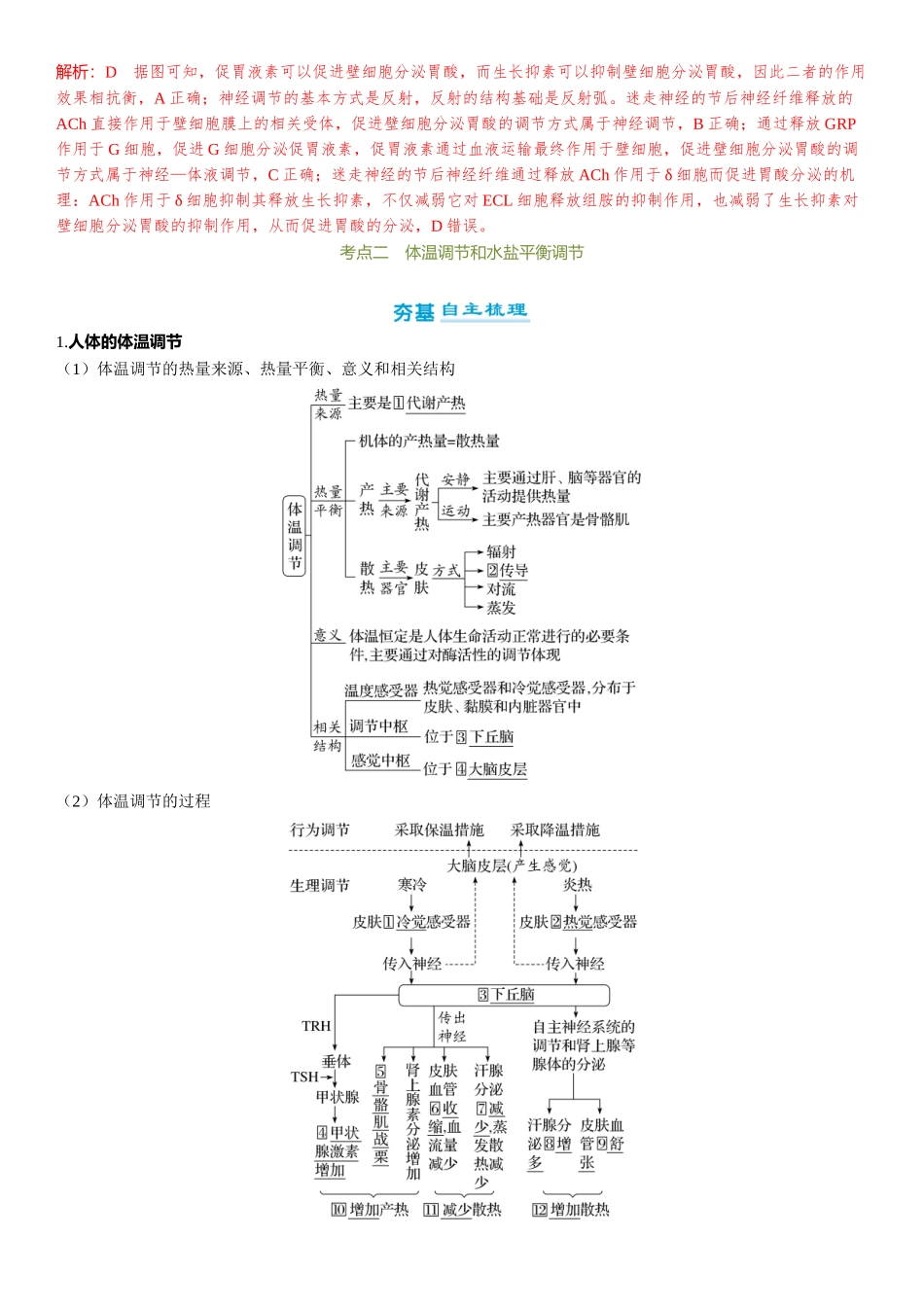 2026年三维设计一轮高中总复习生物-第40讲　体液调节与神经调节的关系.docx_第3页