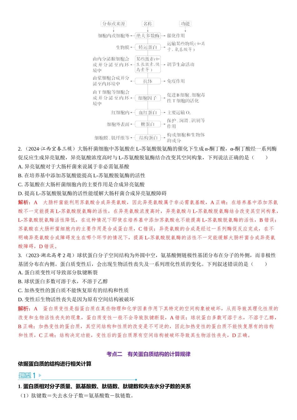 2026年三维设计一轮高中总复习生物教师用-第3讲　蛋白质是生命活动的主要承担者.docx_第3页