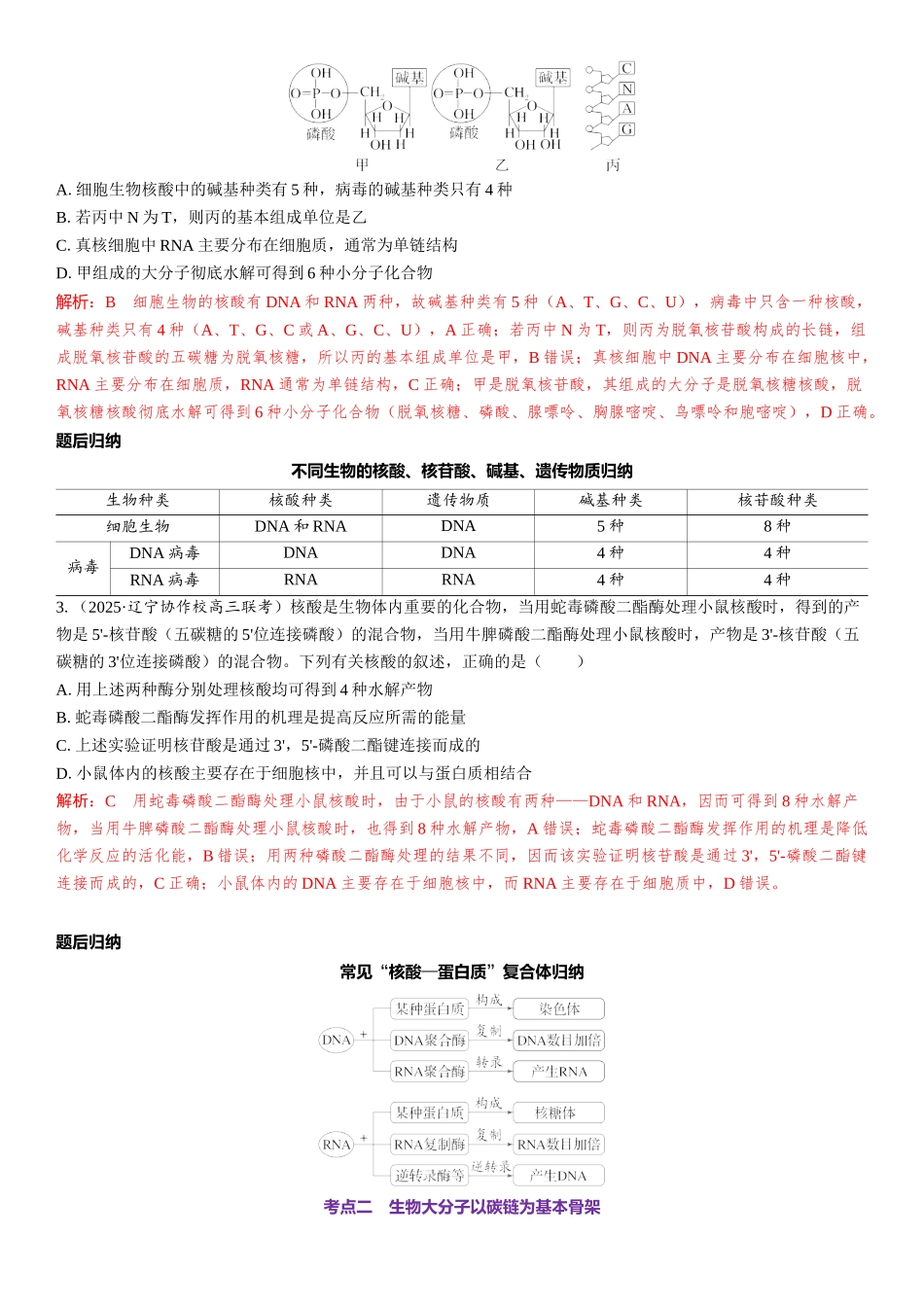 2026年三维设计一轮高中总复习生物教师用-第4讲　核酸是遗传信息的携带者.docx_第3页