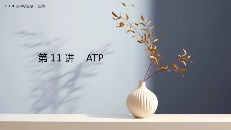 2026年三维设计一轮高中总复习生物教师用-第11讲　ATP.pptx_第1页