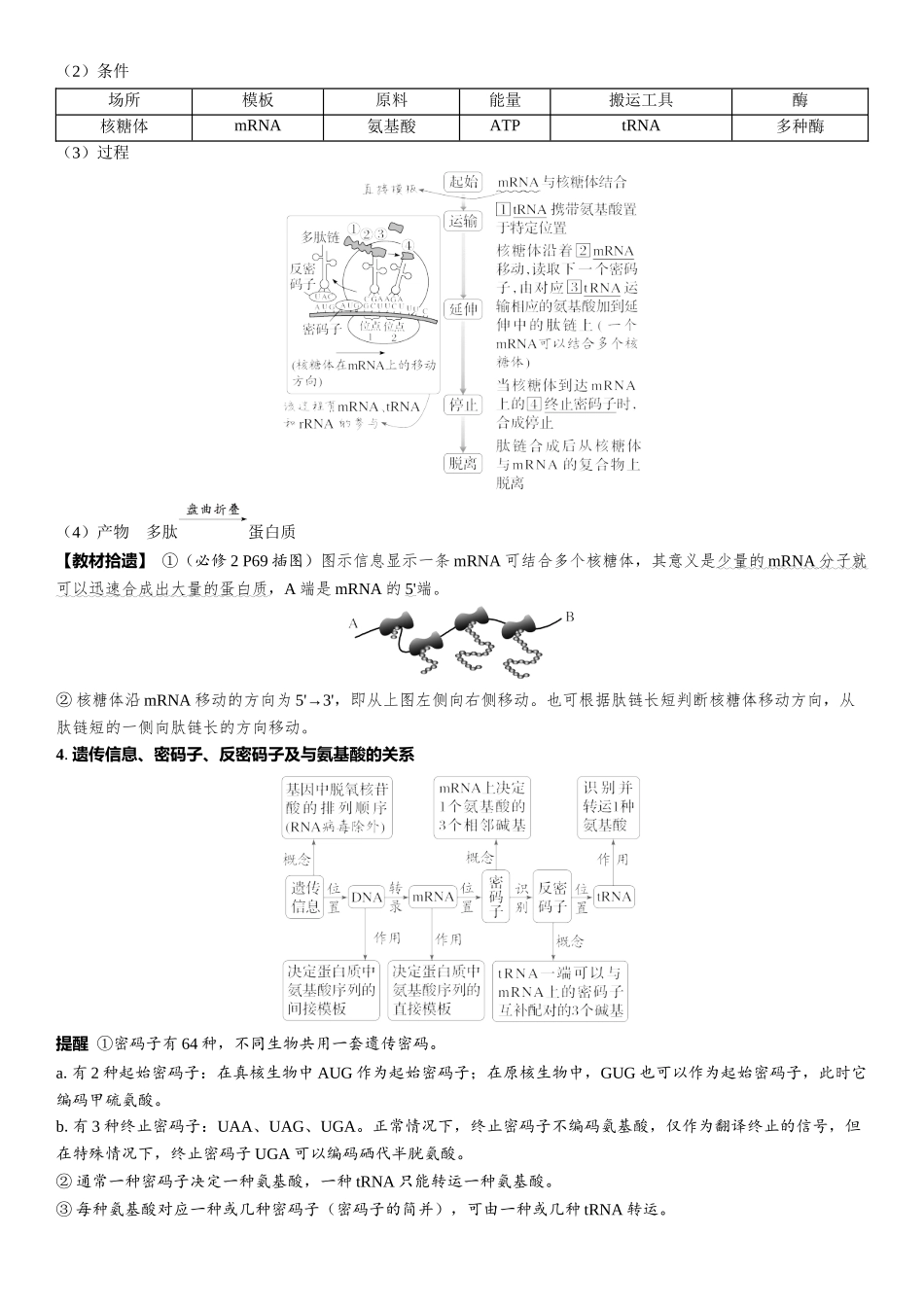 2026年三维设计一轮高中总复习生物教师用-第30讲　基因的表达.docx_第2页
