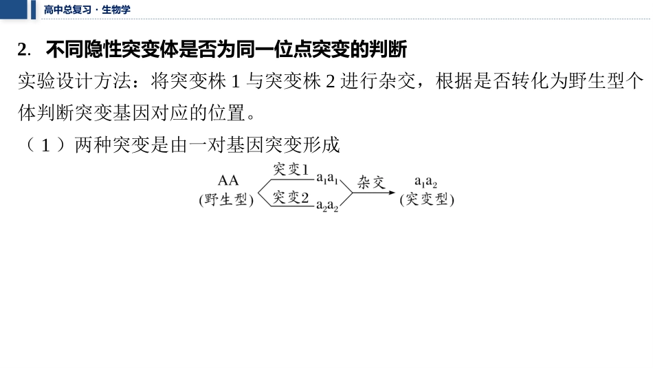 2026年三维设计一轮高中总复习生物教师用-加强提升课6　生物变异类型的判断和实验探究.pptx_第3页