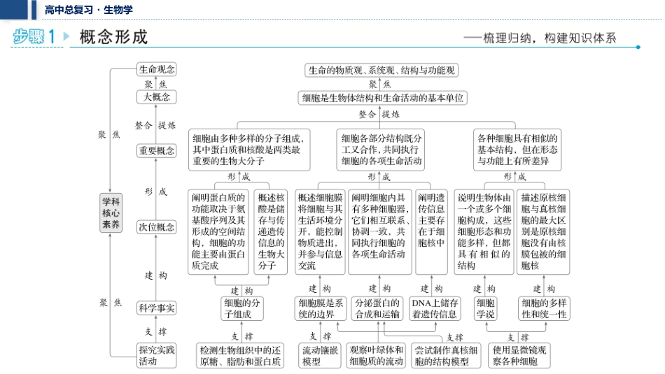 2026年三维设计一轮高中总复习生物教师用-聚焦生物大概念1⇒细胞是生物体结构与生命活动的基本单位.pptx_第2页
