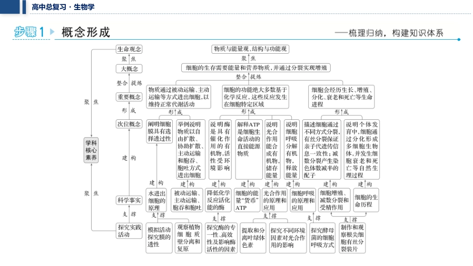 2026年三维设计一轮高中总复习生物教师用-聚焦生物大概念2⇒细胞的生存需要能量和营养物质，并通过分裂实现增殖.pptx_第2页