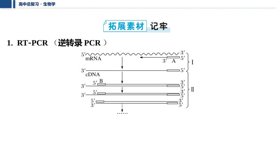2026年三维设计一轮高中总复习生物教师用-拓展微课7　PCR技术和基因编辑技术.pptx_第2页