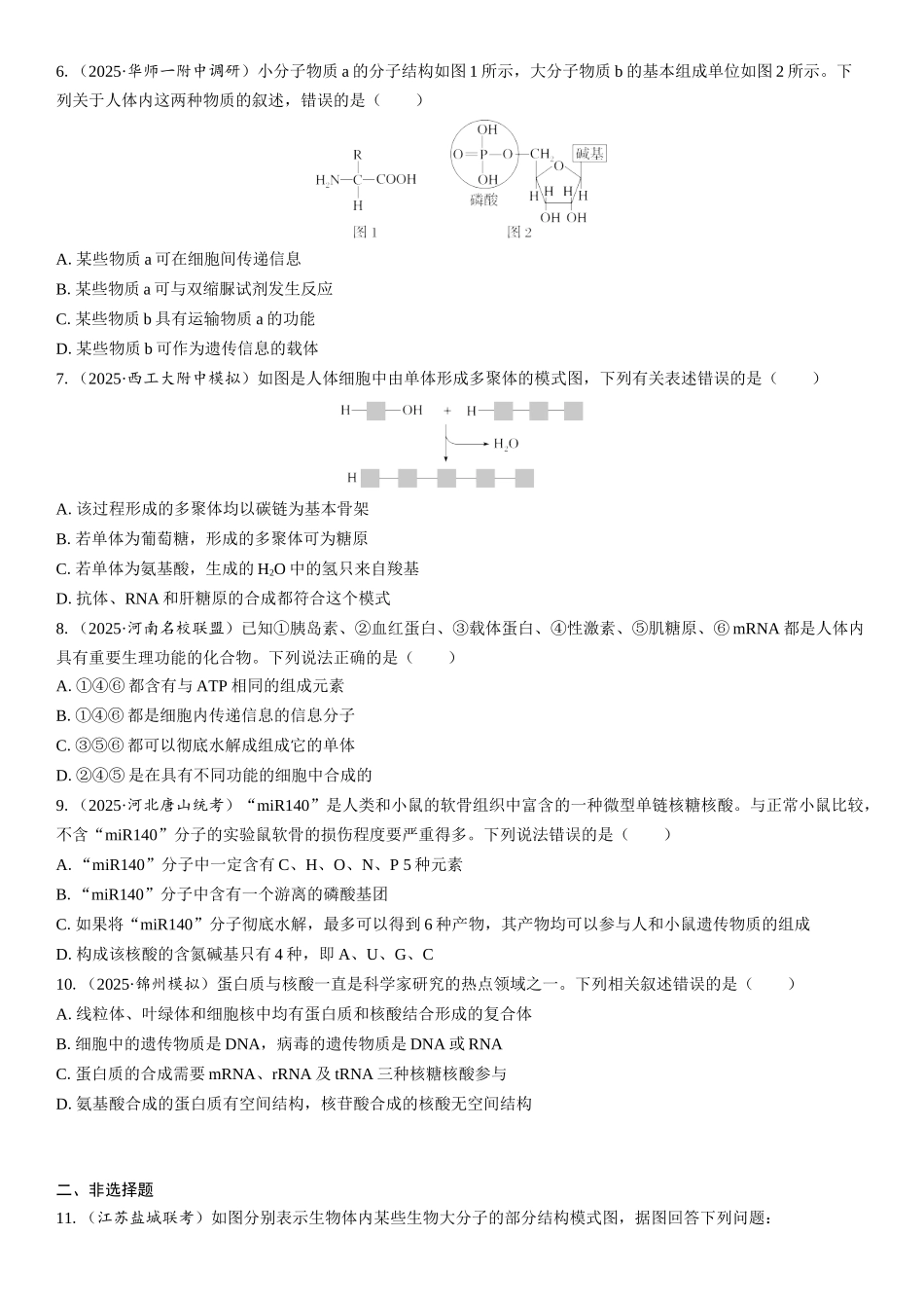 2026年三维设计一轮高中总复习生物课时跟踪检测-第4讲　核酸是遗传信息的携带者.docx_第2页