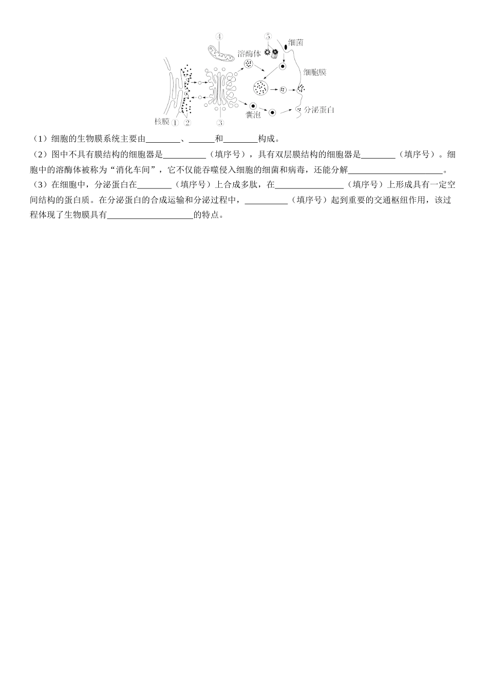 2026年三维设计一轮高中总复习生物课时跟踪检测-第6讲　细胞器之间的分工与合作.docx_第3页
