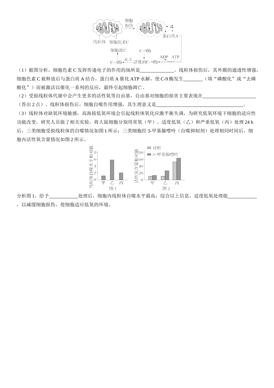 2026年三维设计一轮高中总复习生物课时跟踪检测-第20讲　细胞的分化、衰老和死亡.docx_第3页