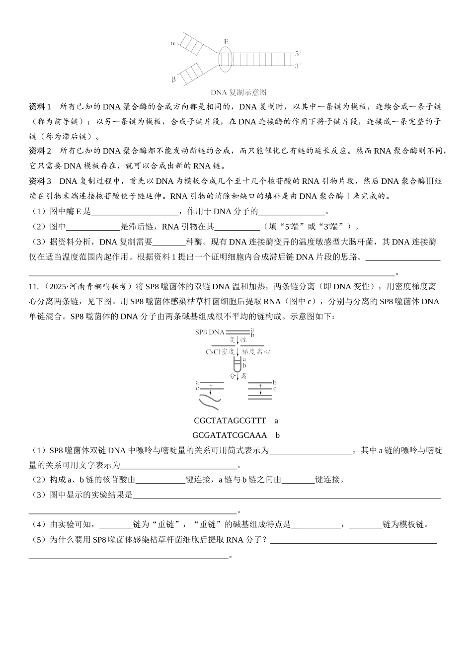 2026年三维设计一轮高中总复习生物课时跟踪检测-第29讲　DNA分子的结构、复制和基因的本质.docx_第3页