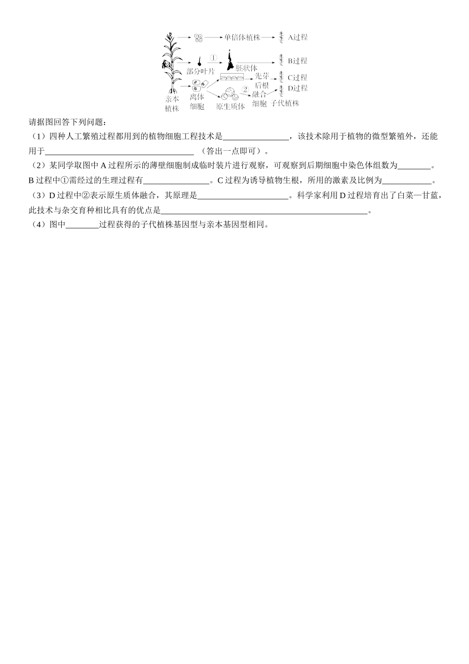 2026年三维设计一轮高中总复习生物课时跟踪检测-第55讲　植物细胞工程.docx_第3页
