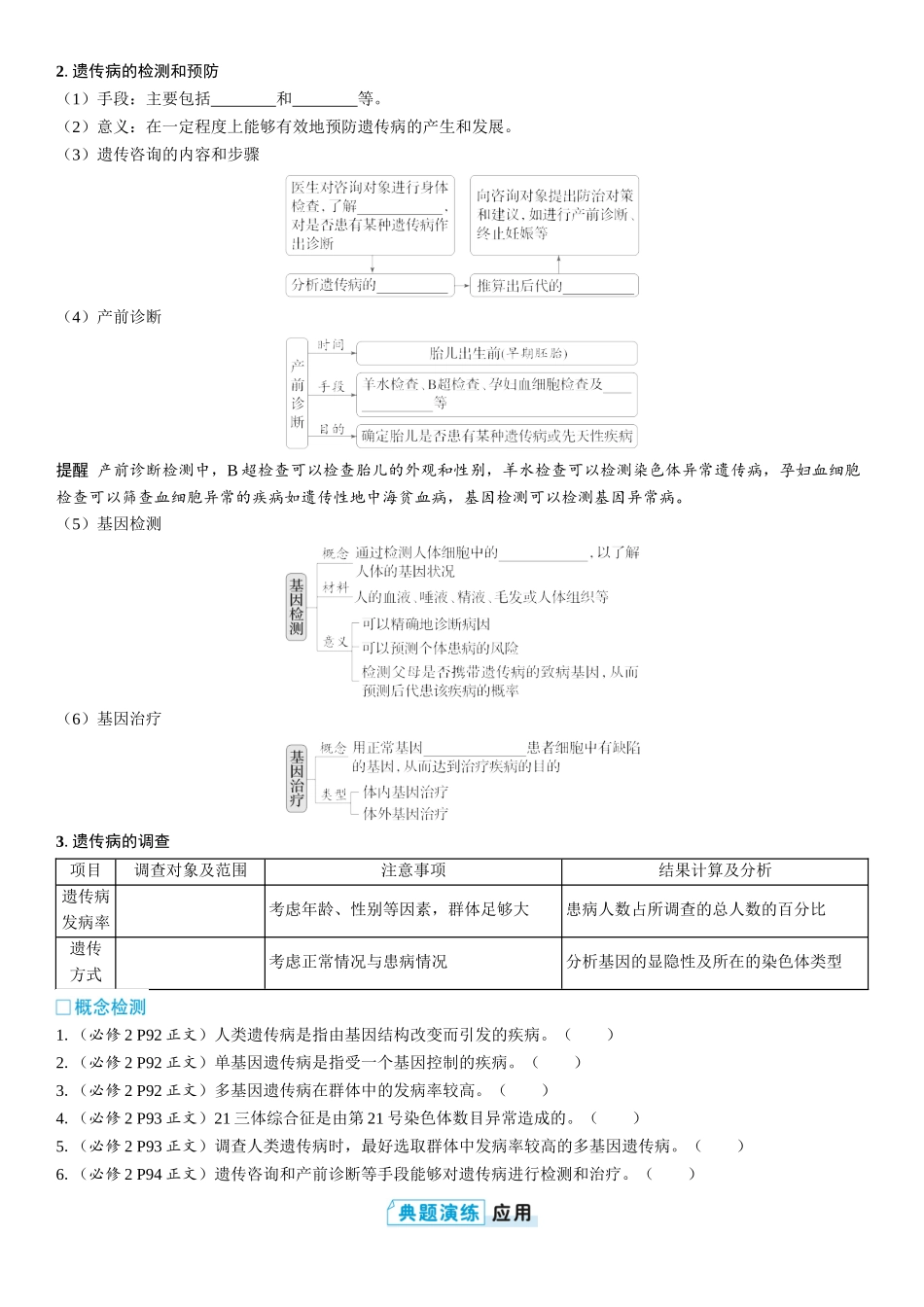 2026年三维设计一轮高中总复习生物学生用-第26讲　人类遗传病与遗传系谱图分析.docx_第2页