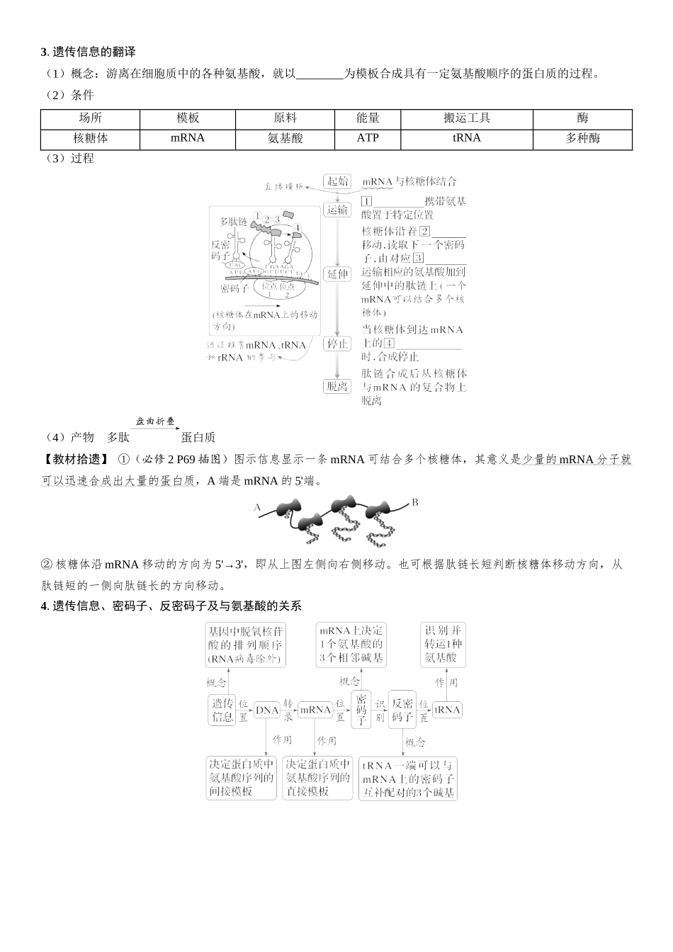 2026年三维设计一轮高中总复习生物学生用-第30讲　基因的表达.docx_第2页