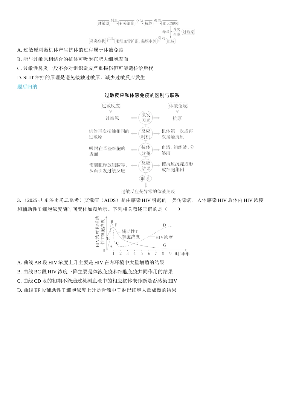 2026年三维设计一轮高中总复习生物学生用-第42讲　免疫失调和免疫学的应用.docx_第3页