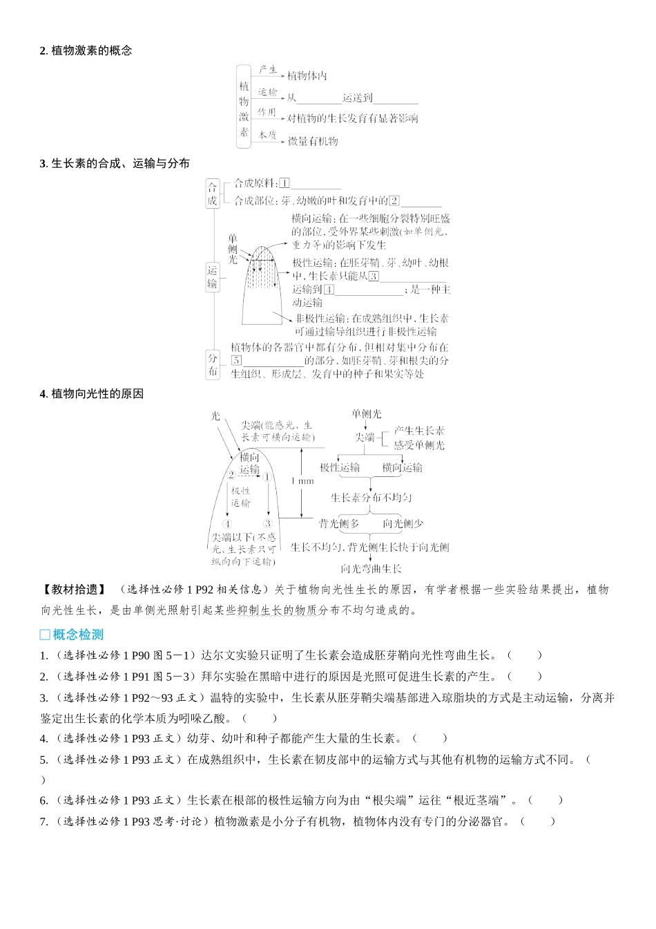 2026年三维设计一轮高中总复习生物学生用-第43讲　植物生长素及其生理作用.docx_第2页